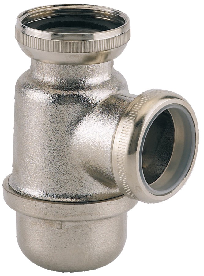 Mini siphon de lavabo sortie D32 laiton nickelé mat VALENTIN 00 150300 008 00