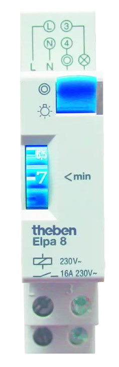 Minuterie Elpa 8 d'escalier 1 module 230 V CA THEBEN 0080804
