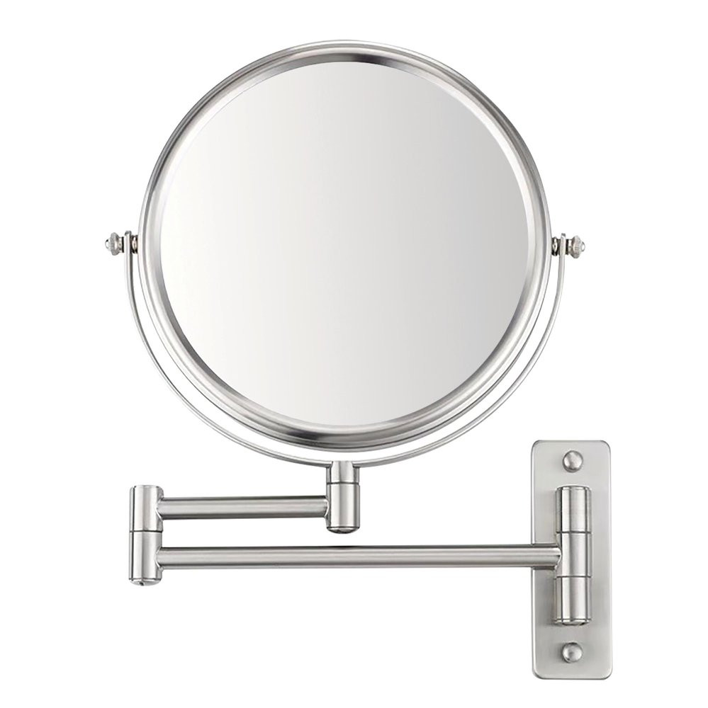 Miroir Grossissant X 5 Rond, H.20 X L.20 X P.0.5 Cm, Pivotant Chrome