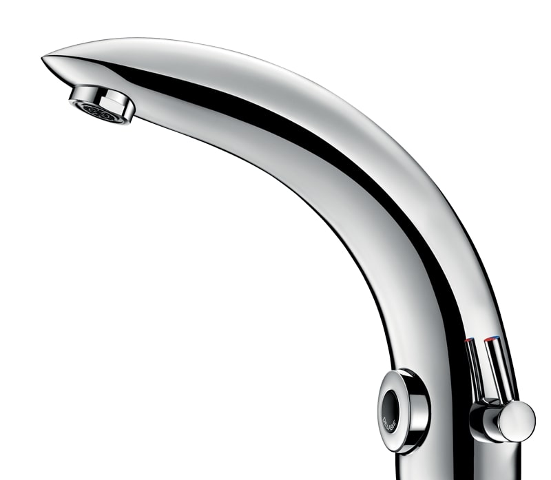 Mitigeur de lavabo automatique TEMPOMATIC MIX 2 sur vasque alimentation secteur 230/12 V DELABIE 494000