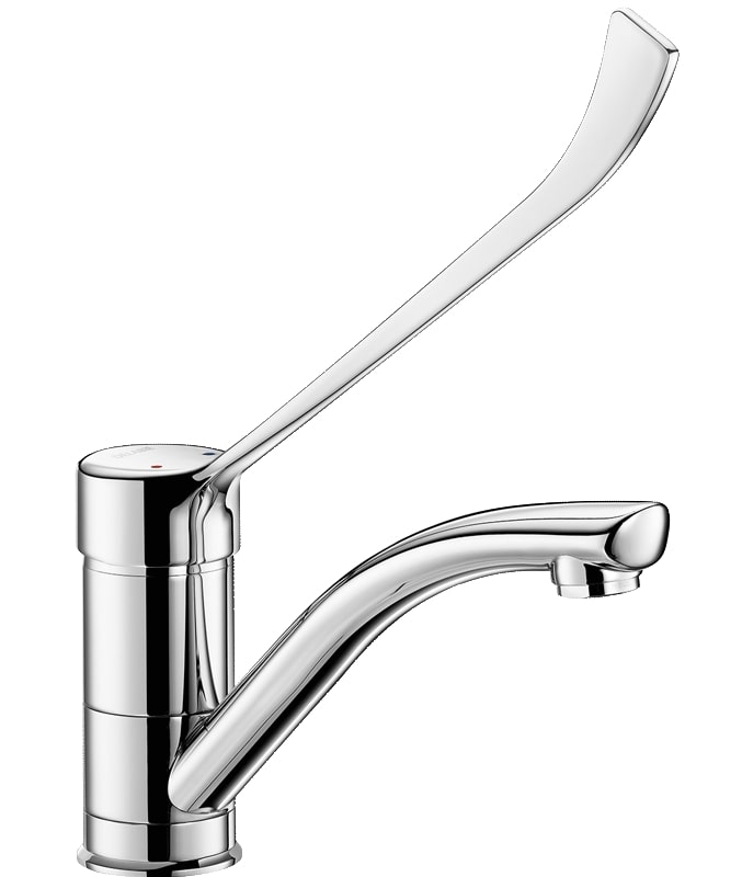 Mitigeur de lavabo mécanique monotrou avec bec orientable DELABIE 2522L