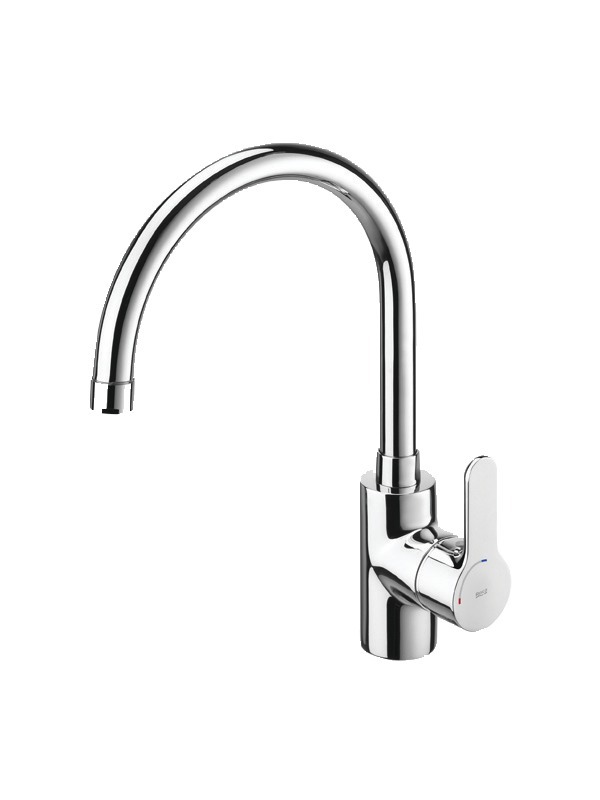 Mitigeur d'évier L20 chromé bec tube mobile ROCA A5A8409C0F