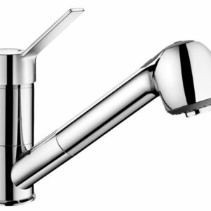 Mitigeur d'évier mécanique H 105 mm avec douchette extractible DELABIE 2211