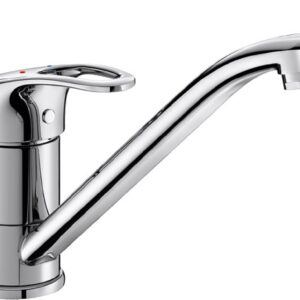Mitigeur d'évier mécanique monotrou avec bec orientable DELABIE 2210