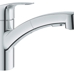 Mitigeur d'évier monocommande EUROSMART bec bas chromé GROHE PROFESSIONAL 30355001