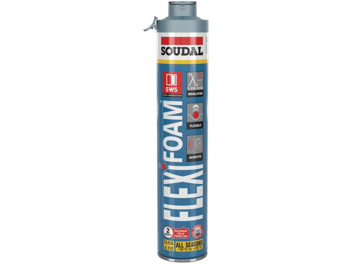 Mousse PU Flexifoam Gun bleu Click & Fix 750 ml RT2012 SOUDAL 118318