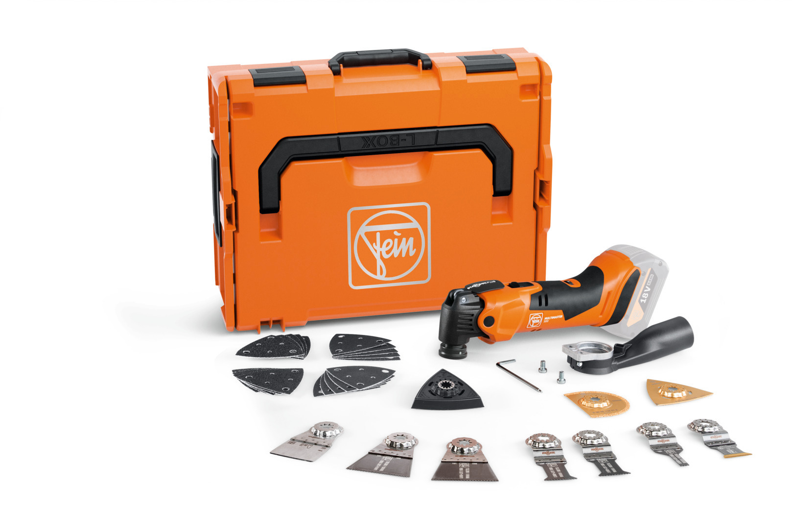 Multimaster 18 V AMM 500 PLUS Top AMPShare (sans batterie ni chargeur) + coffret L-BOXX FEIN 71293863000