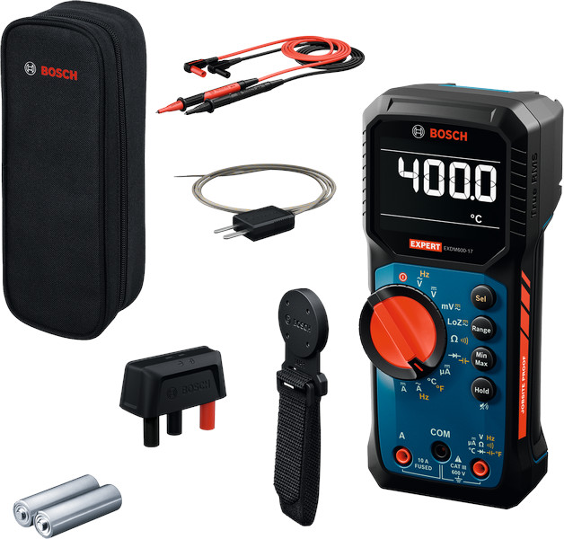 Multimètre numérique EXDM600-17 + 2 piles 1,5V LR6 (AA) BOSCH EXPERT 0601077200
