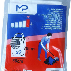 Sac À Gravats Multiplast H.50 X L.40 Cm 80L Blanc