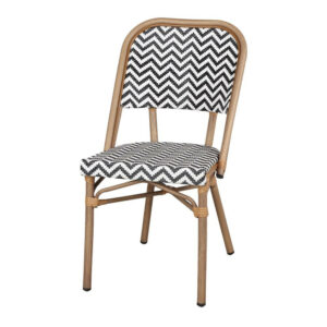 Chaise d’extérieur avec un style bistrot - modèle 040 - noir