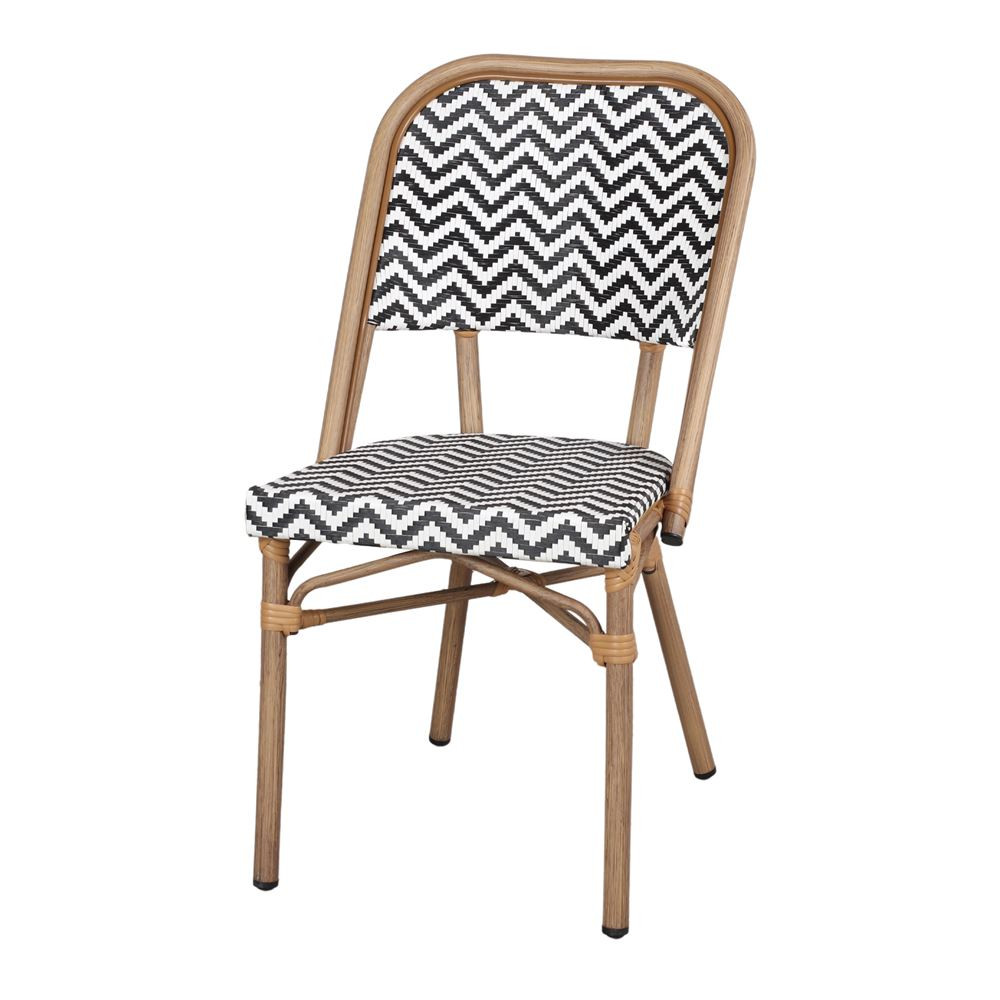 Chaise d’extérieur avec un style bistrot - modèle 040 - noir
