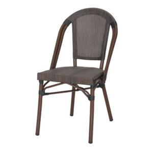 Chaise d’extérieur avec un style bistrot - modèle 056 - marron/gris