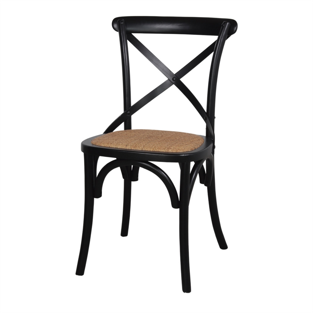 Chaise en bois avec un style bistrot - modèle 018 - noir