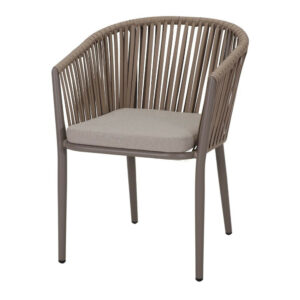 Chaise en corde avec un style contemporain - modèle AGOSTA - champagne