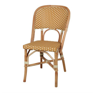 Chaise en rotin avec un style bistrot - modèle 030 - curry