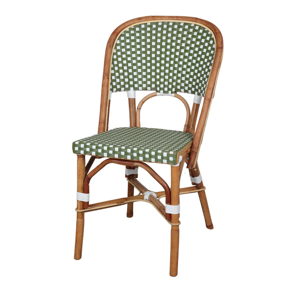 Chaise en rotin avec un style bistrot - modèle 030 - vert