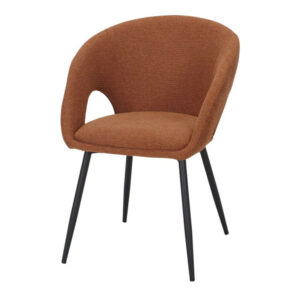 Chaise tapissée avec un style contemporain - modèle 001 - citrouille