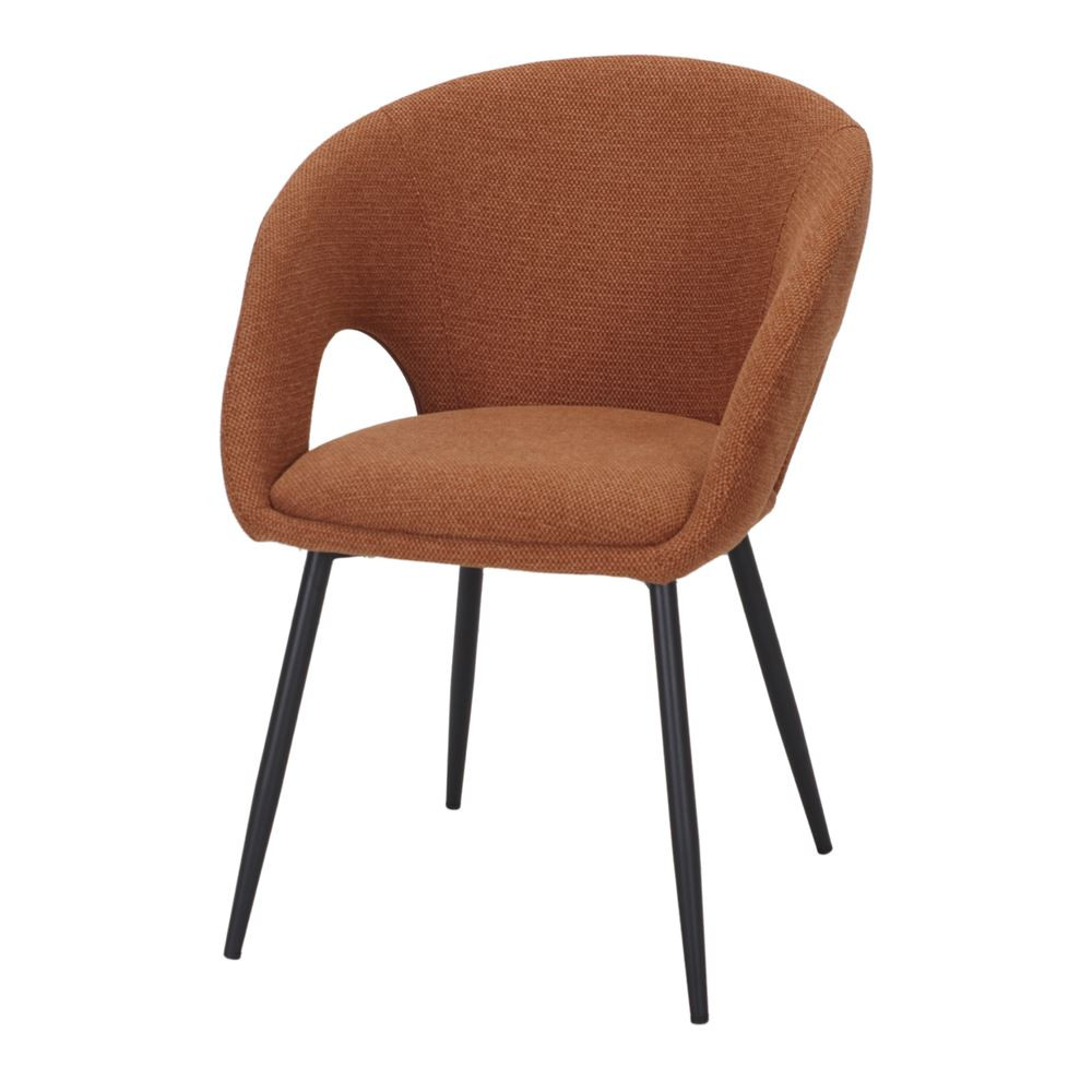 Chaise tapissée avec un style contemporain - modèle 001 - citrouille