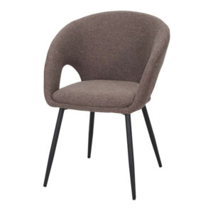 Chaise tapissée avec un style contemporain - modèle 001 - marron