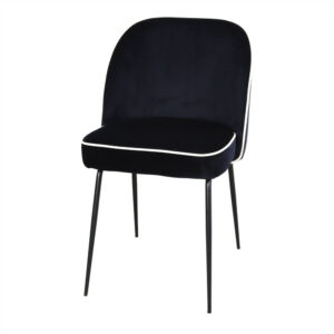 Chaise tapissée avec un style Mid Century - modèle 005 - bleu foncé