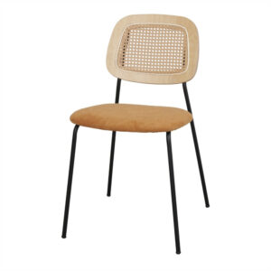 Chaise tapissée avec un style Mid Century - modèle 009 - curry