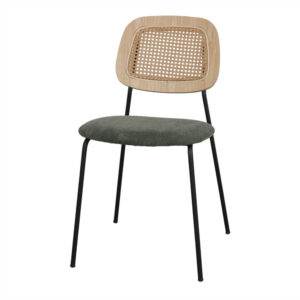 Chaise tapissée avec un style Mid Century - modèle 009 - vert
