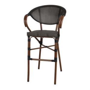 Tabouret haut d’extérieur avec un style bistrot - modèle 084 - graphite