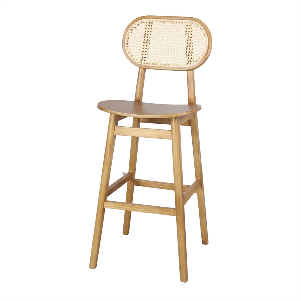 Tabouret haut en bois avec un style bistrot - modèle 068 - naturel