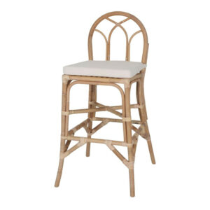 Tabouret haut en rotin avec un style méditerranéen - modèle 078 - naturel