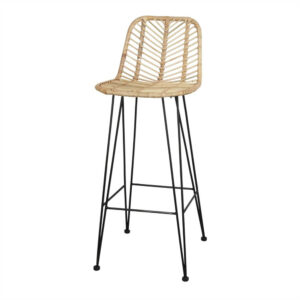 Tabouret haut en rotin avec un style nordique - modèle 077 - naturel