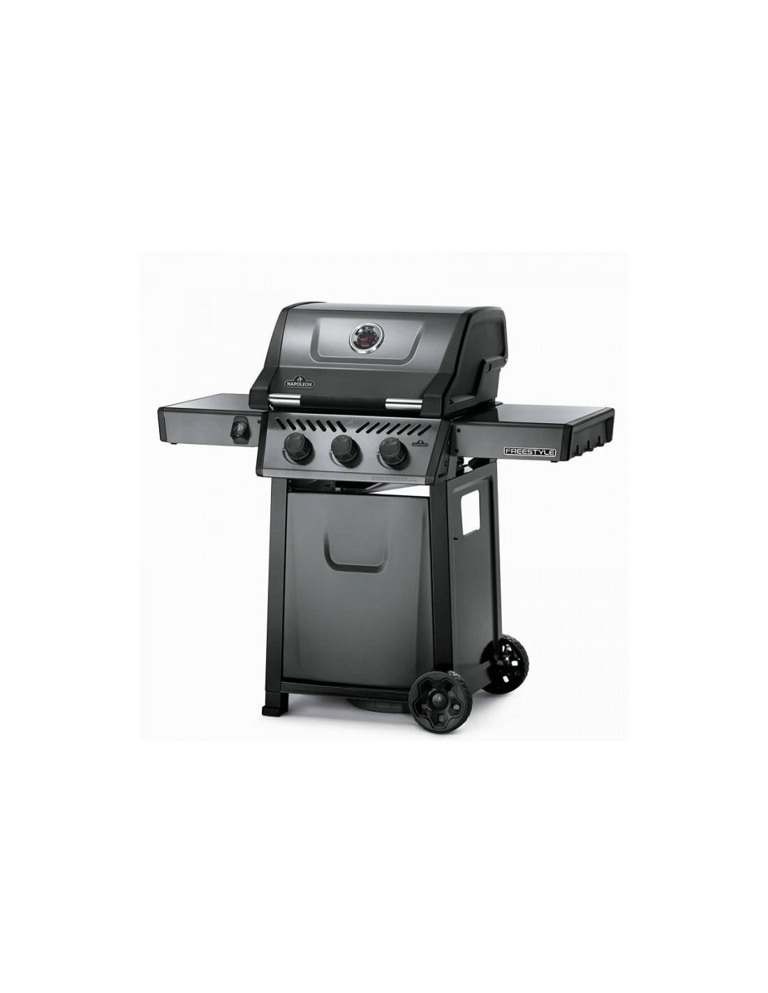 Barbecue à gaz - Freestyle 365 - 3 brûleurs principaux - surface de cuisson 51x45 cm - grilles en fonte émaillée - tablettes lat