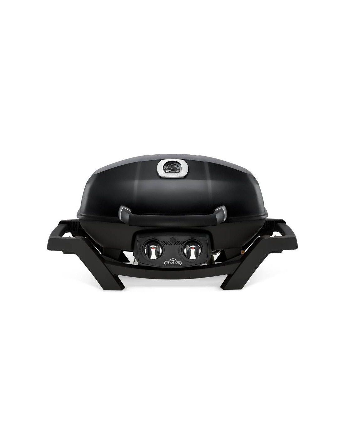Barbecue à gaz portable - TravelQ PRO285 - 2 brûleurs - surface de cuisson 54 x 37 cm - grilles en fonte émaillée - couvercle en