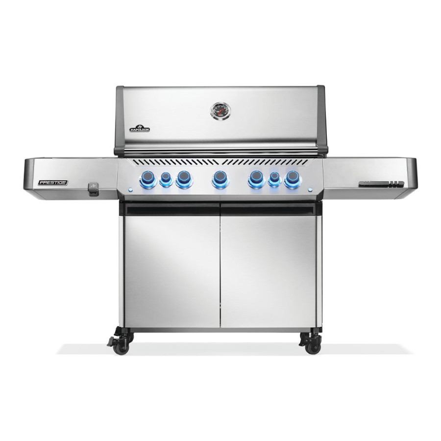 Barbecue à gaz - Prestige 665 RSIB - 5 brûleurs principaux - surface de cuisson 94x46cm - grilles en inox