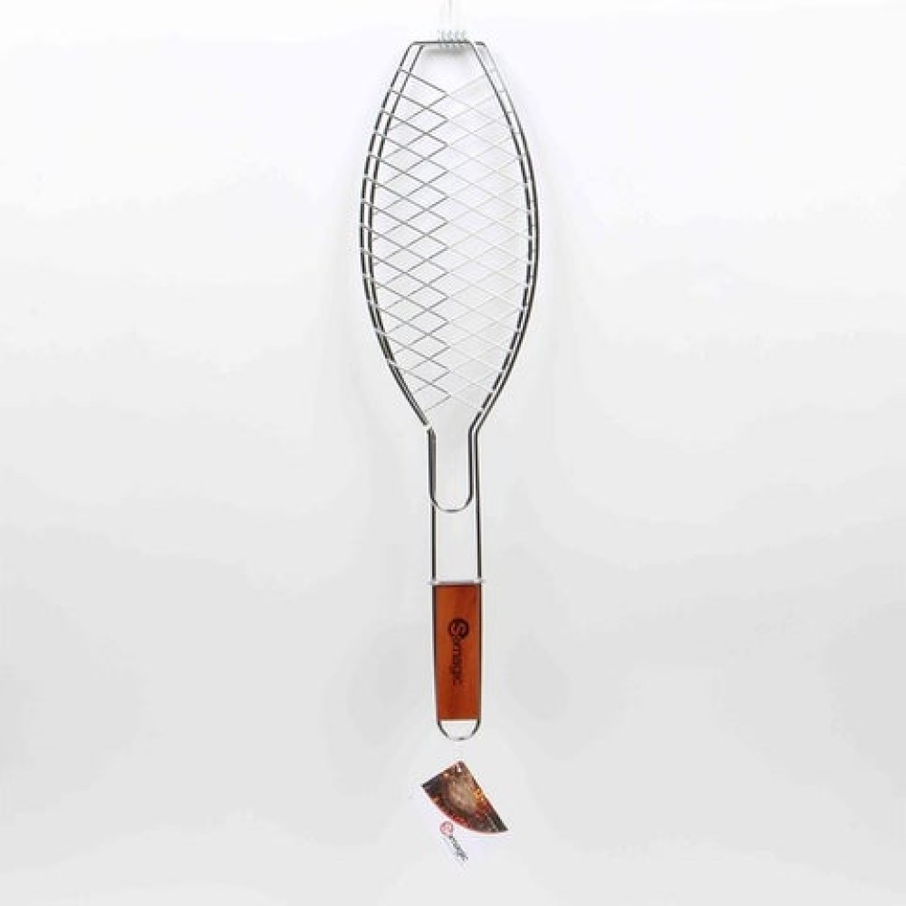 Grille poisson à manche bois l.13,3 x L.55