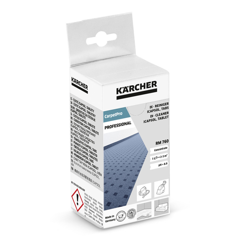 Nettoyant pour moquettes RM 760 CarpetPro en tablettes 16 pastilles KÄRCHER 62958500