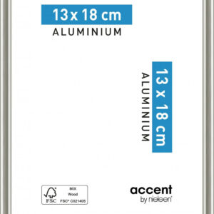Cadre Nickel, 13 x 18 cm, gris