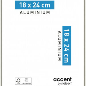 Cadre Nickel, 18 x 24 cm, gris