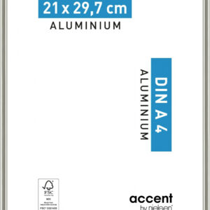 Cadre Nickel, l.21 x H.29.7 cm, aluminium gris