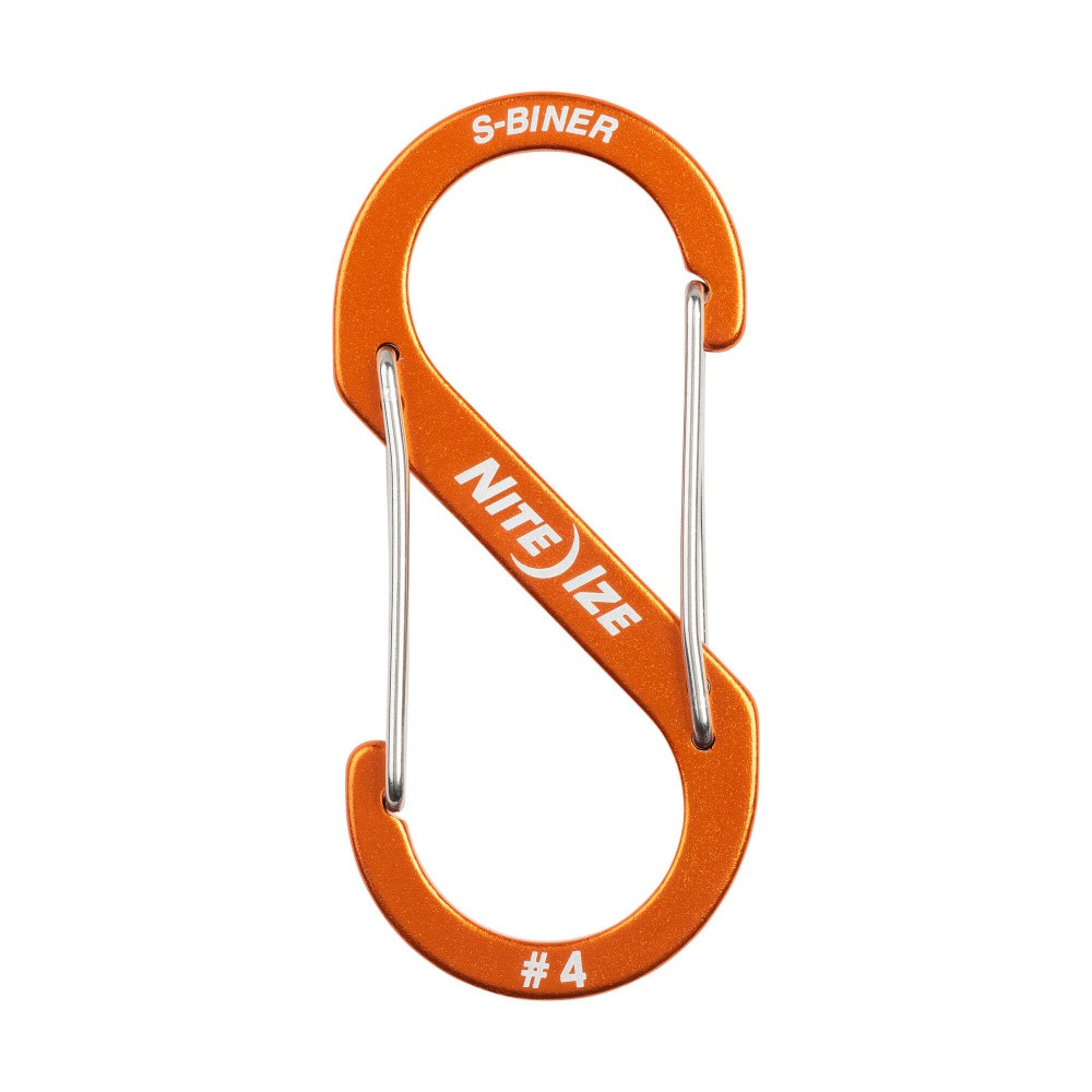 Mousqueton double entrée aluminium orange 9 cm nite ize