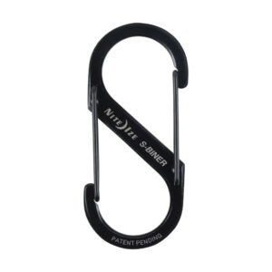 Mousqueton double entrée inox noir 5cm 4,5kg nite ize