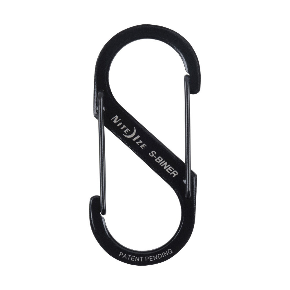 Mousqueton double entrée inox noir 5cm 4,5kg nite ize