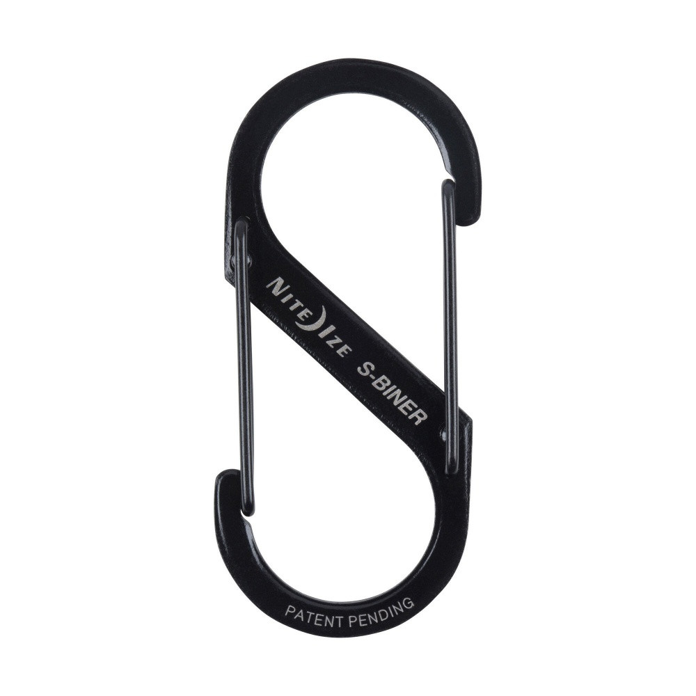 Mousqueton double entrée inox noir 7cm 11kg nite ize