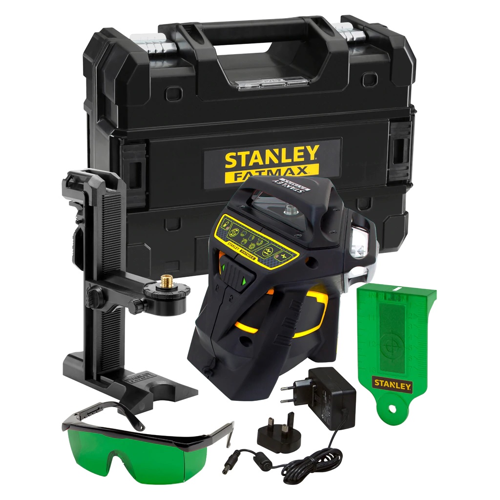 Niveau laser multiligne X3G-360° vert avec 1 batterie intégrée en coffret STANLEY FATMAX® FMHT1-77356