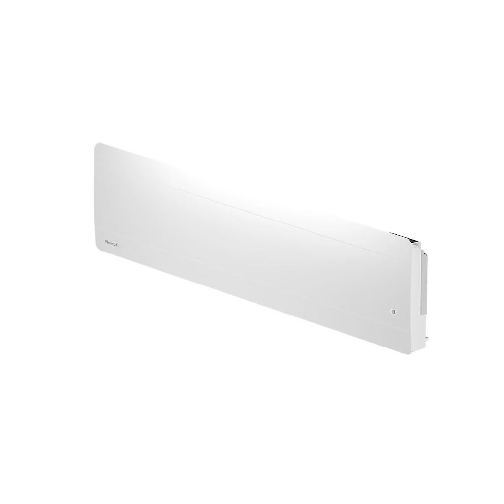 Radiateur électrique à inertie fonte - Walter 2 blanc - 1500 W - horizontal long connecté
