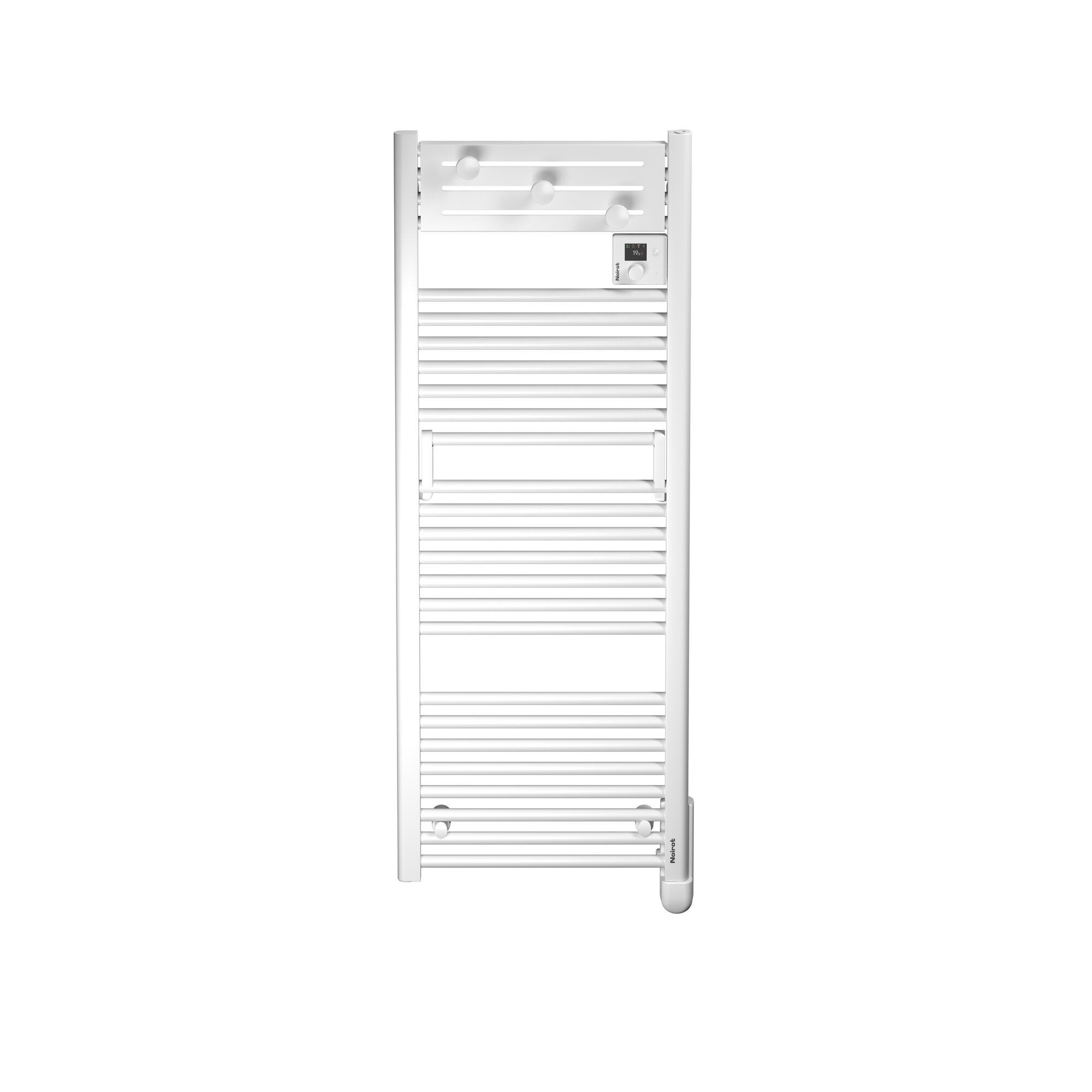 Sèche-serviettes électrique à inertie fluide - Actibain Connect 750 W - blanc - vertical - connecté