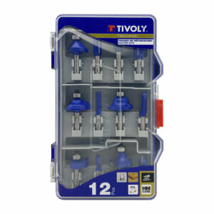 Coffret de 12 fraises droites a rainer surfacage technic, Diam.5 a 25 mm TIVOLY