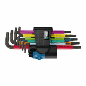 Jeu de clés torx  967/9 TX Multicolour HF 1, 9 pièces - WERA - 05024179001