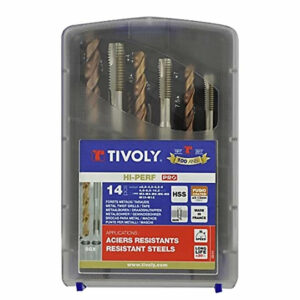 Tivoly   14 pièces - 7 tarauds HSS GUN DIN 371/376 M3 à M12 + 7 forets HSS FURIUS revêtus Fusio TECHNIC