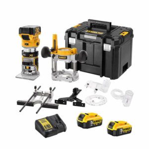 Affleureuse défonceuse XR 18V 5Ah Li-Ion Brushless 8 mm  DCW604P2-QW