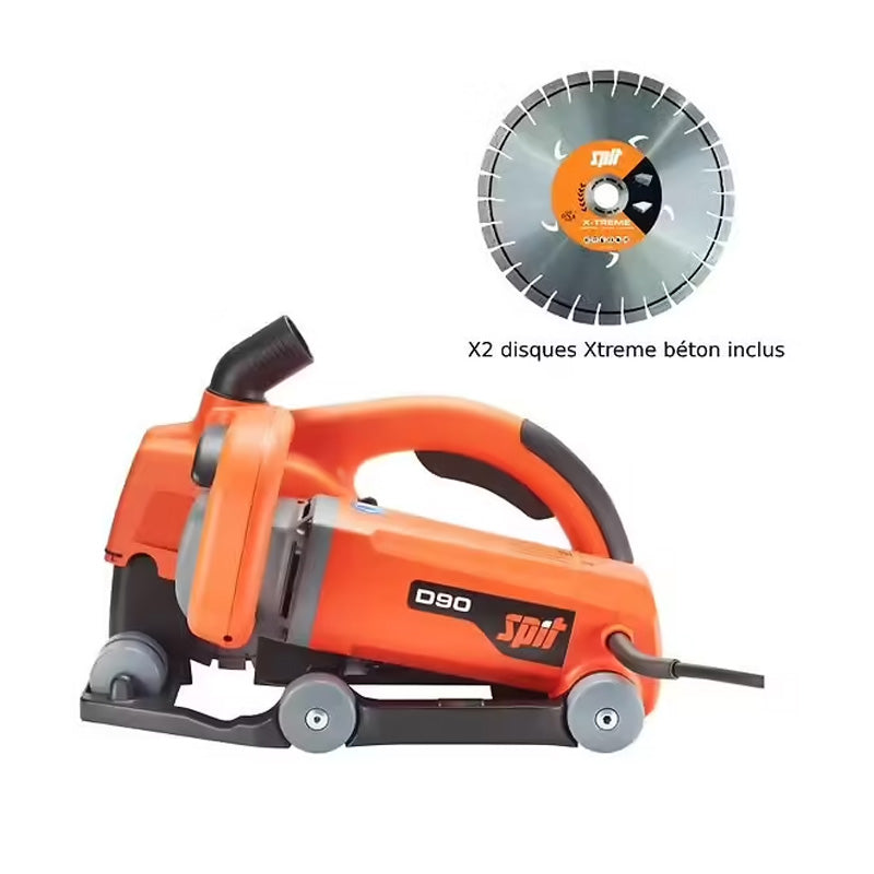 Rainureuse SPIT 811245 2500W D90 + 2 disques béton XTREM 150mm et coffret